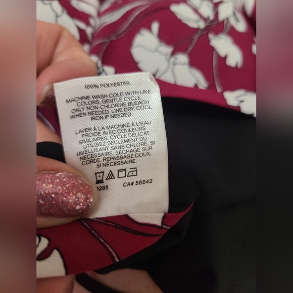 Express Barcelona Cami Keyhole Back Floral Print Spaghetti Strap Tank Top - Picture 3 of 3